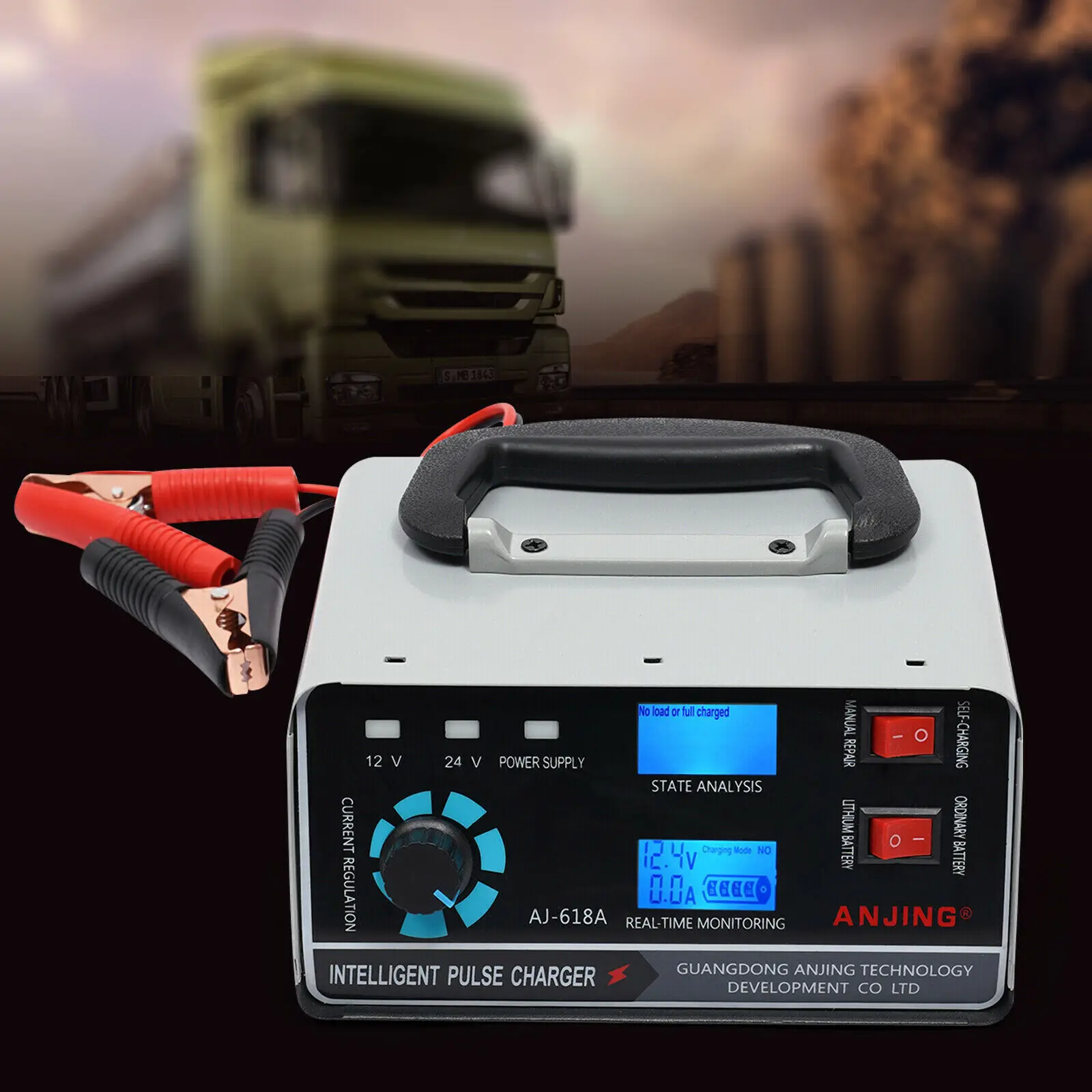 

12V 24V 400W Heavy Duty Car Battery Charger Intelligent Pulse Repair Trickle Charger for Automotive Truck SUV