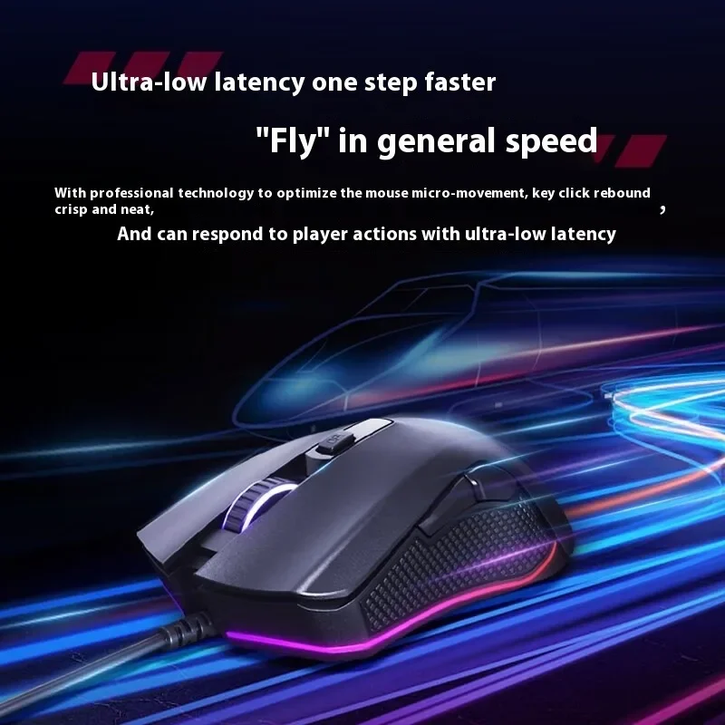 CHERRY MC1.1 Mouse para jogos com fio 7200DPI RGB Sensor óptico Design ergonômico para PC Mac Esports Office