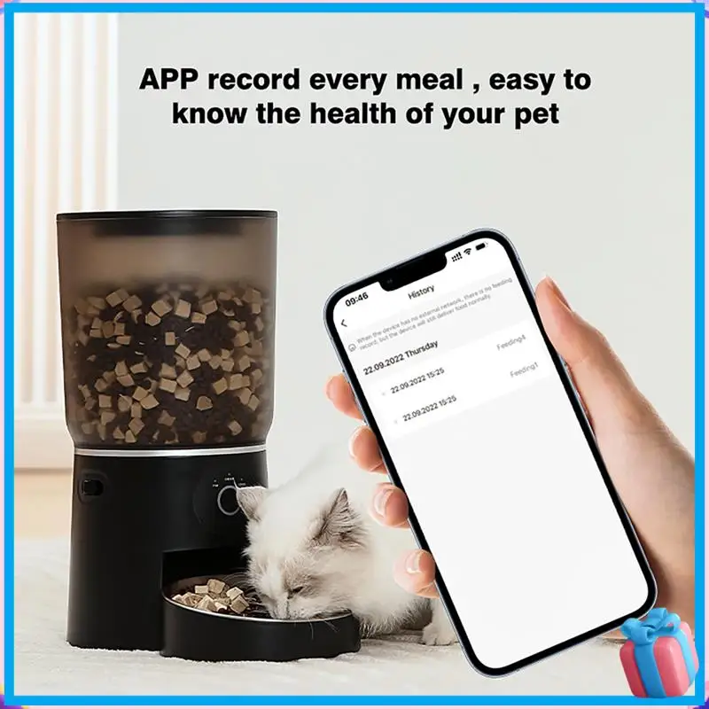 

Discount APP Control Automatic Pet Feeder,4.2L 2.4G Wifi Enabled Pet Feeder,Dual Bowl Automatic Pet Food Dispenser For Cats&Dog