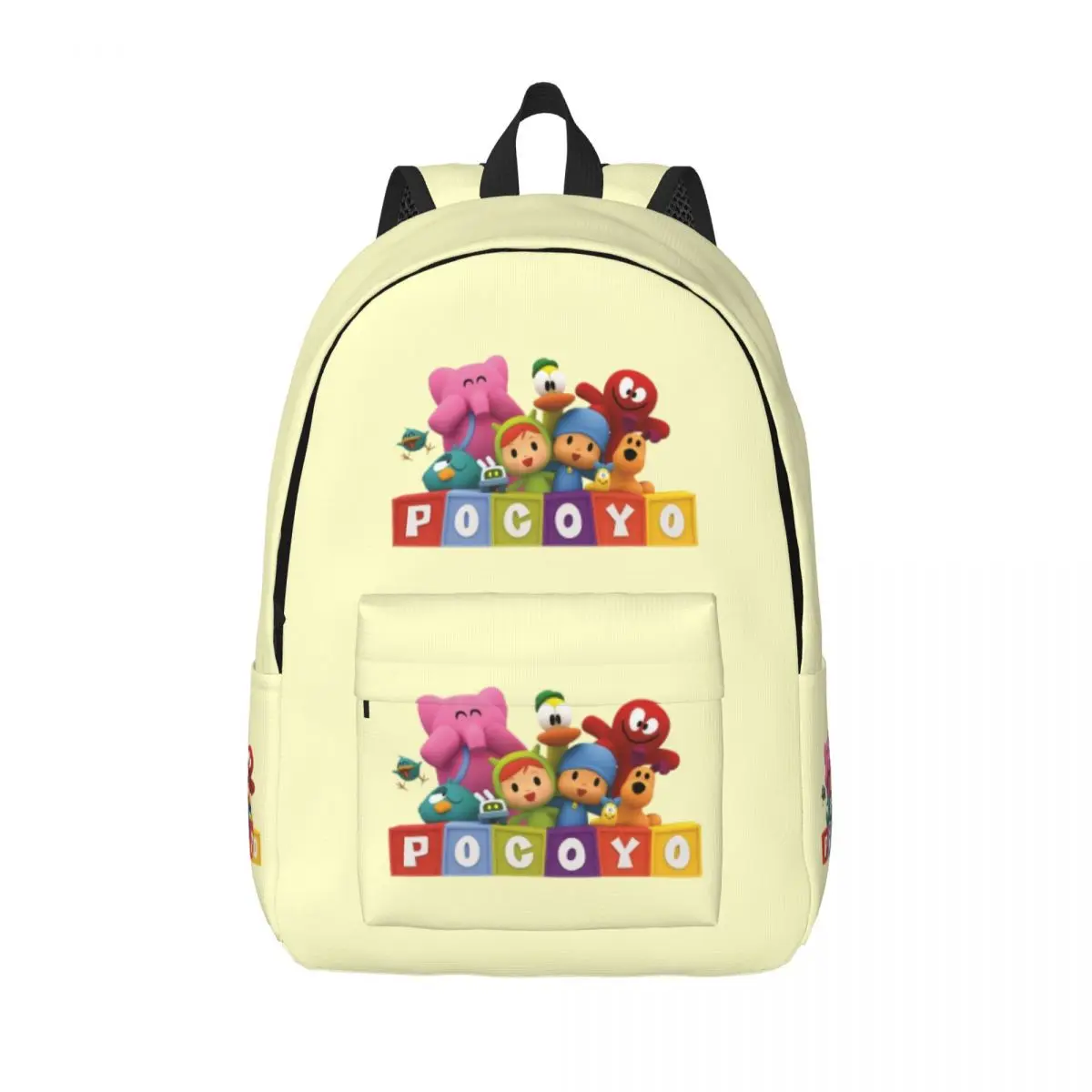 

P-Pocoyo Student School Bookbag Canvas Daypack Elementary High College Travel Bags