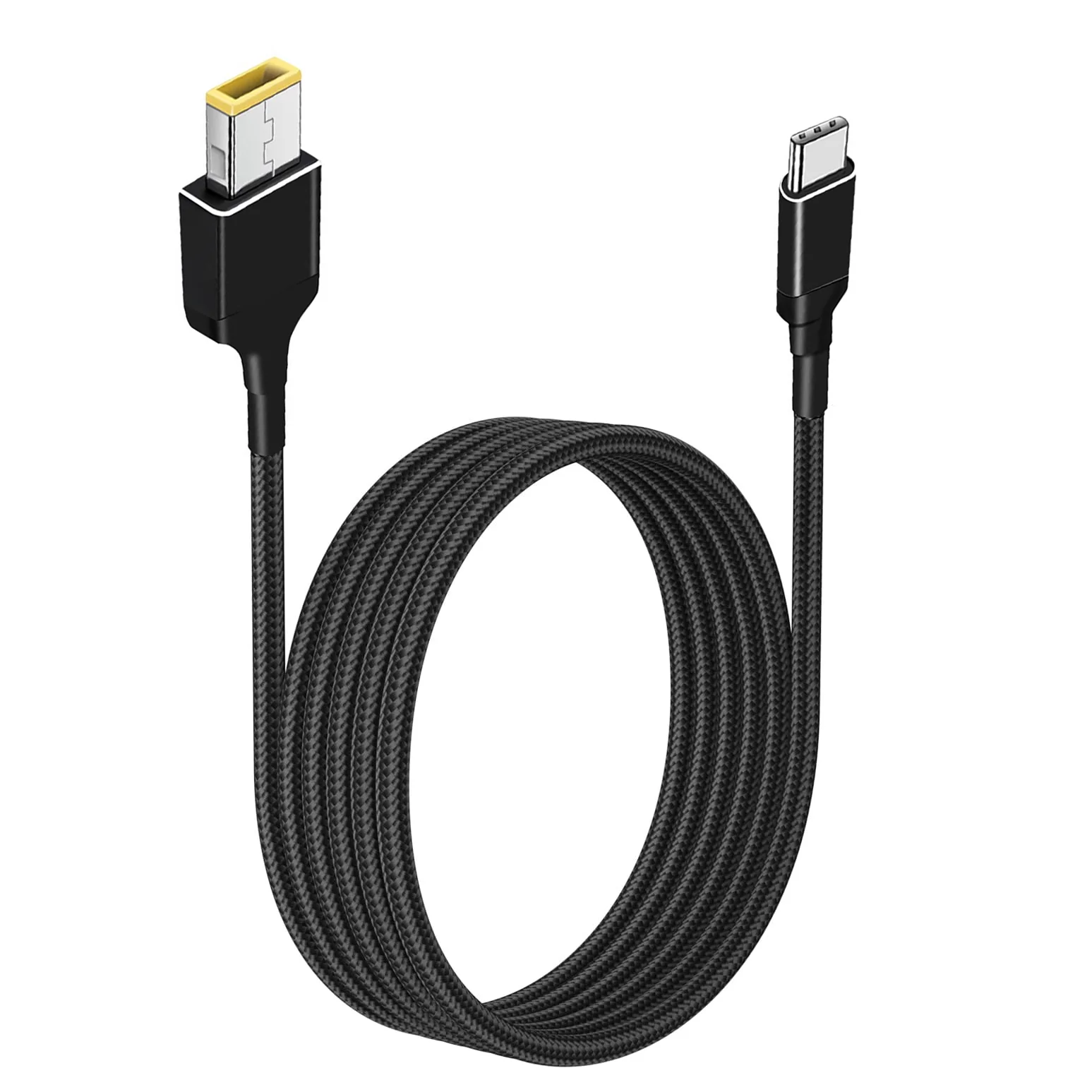 USB C GaN PD Charging Cable Type-C To Slim Tip Power Cord Compatible with Lenovo Yoga 2 Pro Thinkpad 65W 90W Laptop Charger
