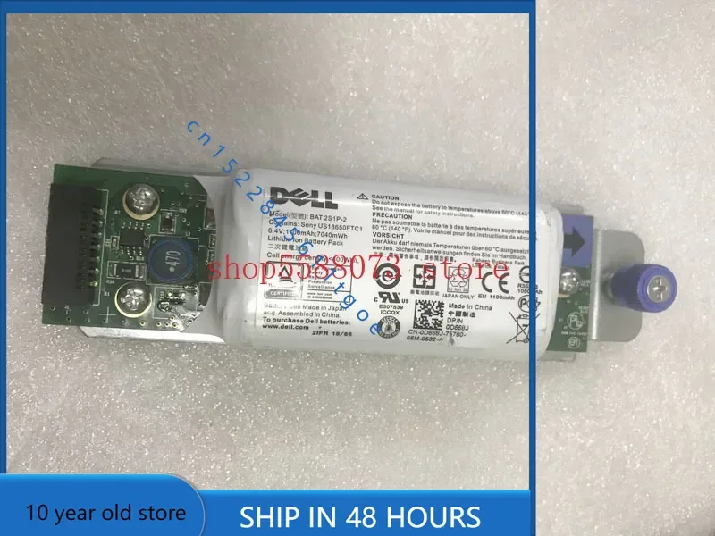 

High Quality Replacement 6.4V 1100mAh BAT 2S1P-2 0D668J Raid Controller Battery For MD3200 MD3200i MD3220i