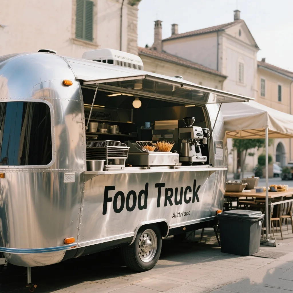

Stainless Steel Air Stream Food Truck Towable Mirror Food Trailer Customizable Caravan Food Trailers for Sale Europe with CE DOT