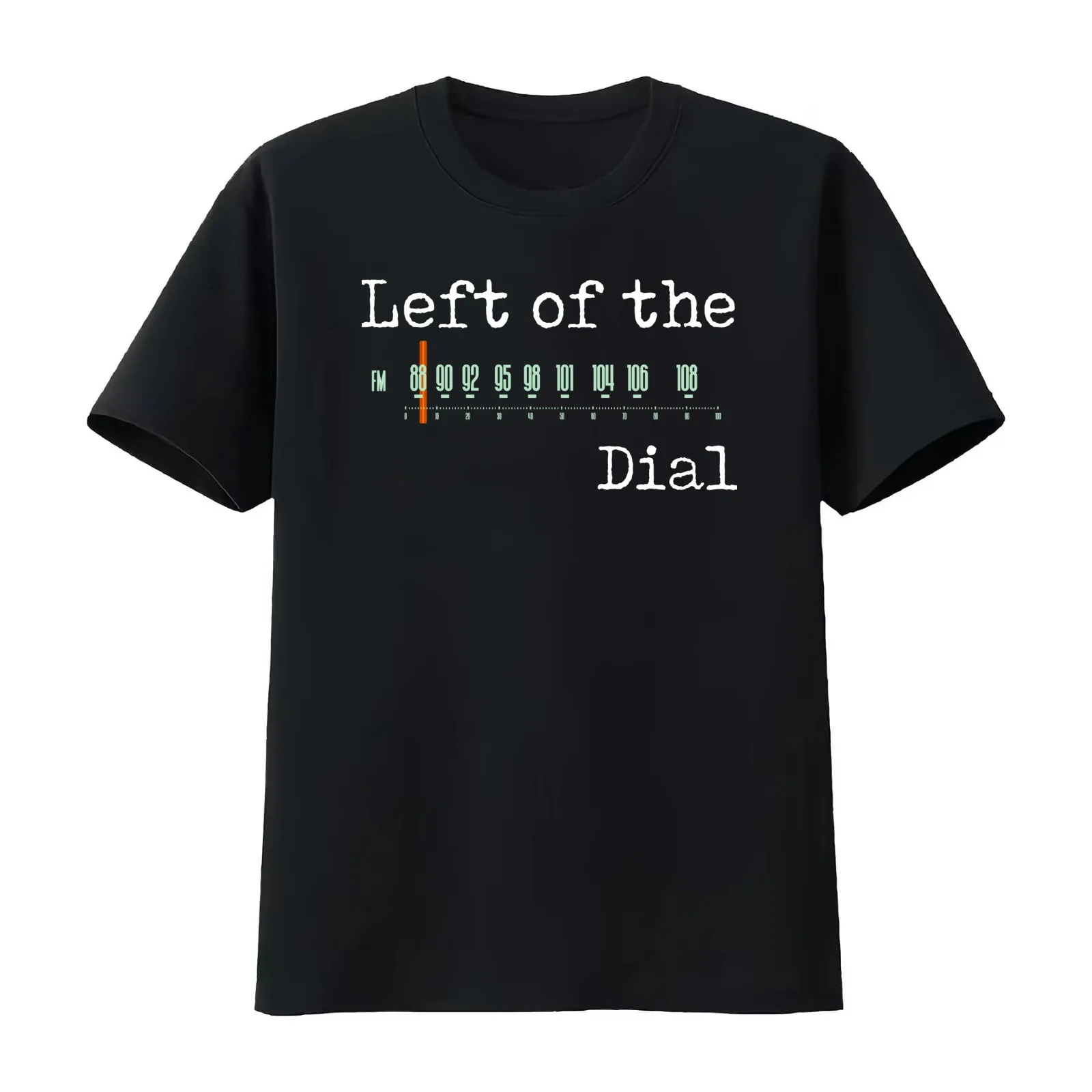 Left of the Dial T-Shirt Summer Casual Cotton Tee Oversized Streetwear Tops Vintage Graphic Print Loose Fit Short Sleeve