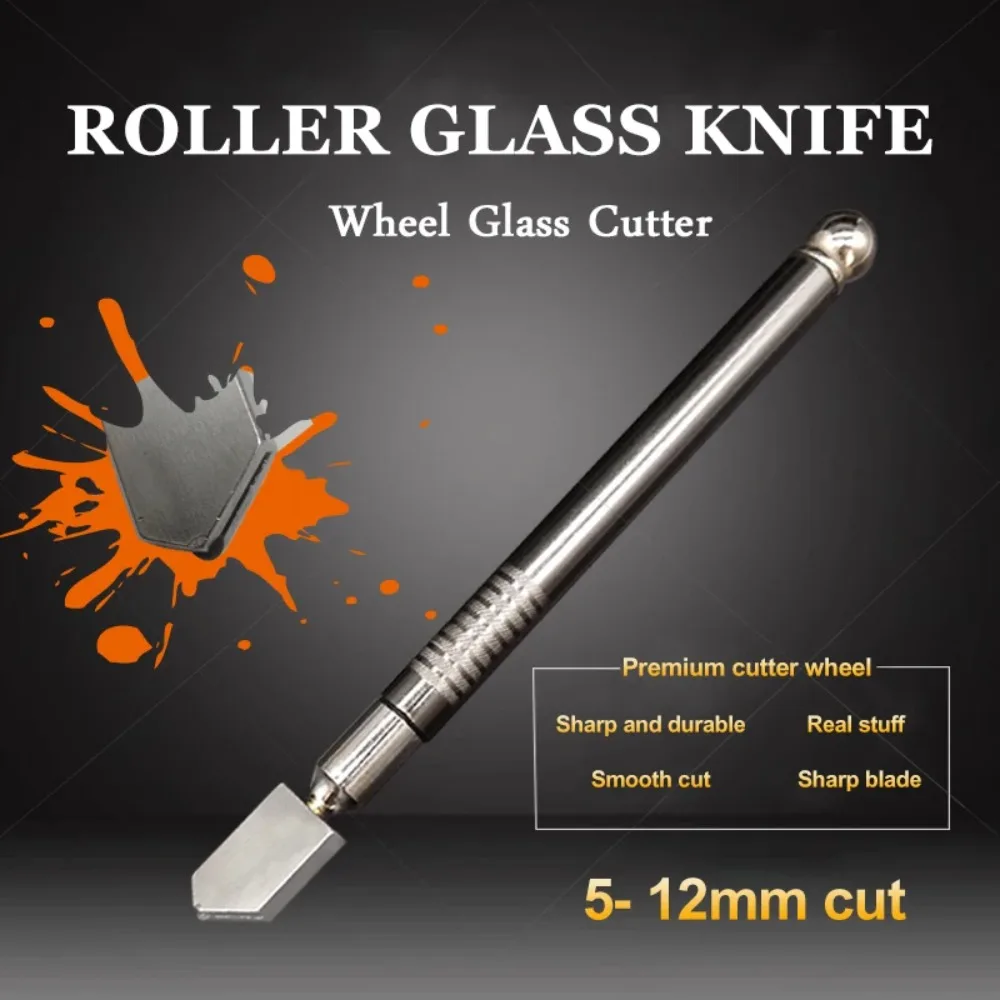 178mm Professional Oil Feed Glass Bottle Cutter Diamond Antislip Metal Handle Tile Cutting Tools Portable Easy To Carry