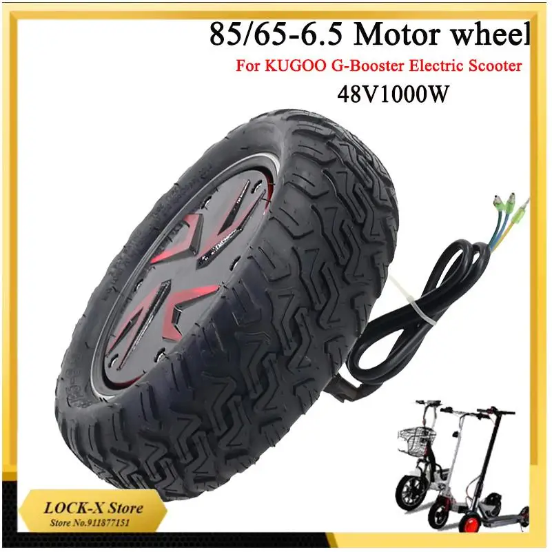 

HOT 85/65-6.5 Vacuum Tyre with 48V 1000W Hub Motor for KUGOO G-Booster Electric Scooter Front Wheel Accessories