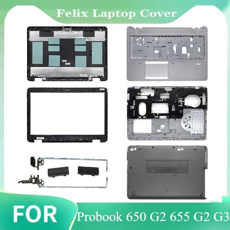 

Новинка для Probook 650 G2 655 G2 G3, задняя крышка ЖК-дисплея/передняя панель/петли ЖК-дисплея/подставка для рук/нижний корпус 840724-001 840726-001