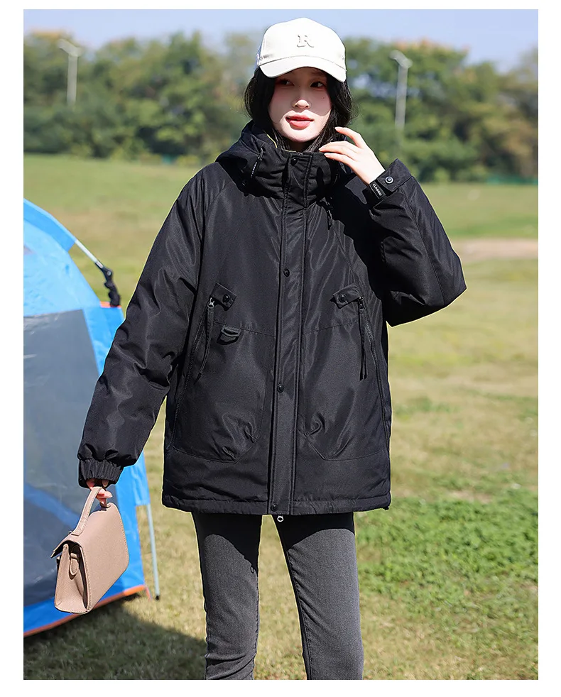 Inverno nuova torta corta e spessa per superare la giacca invernale femminile Stormtrooper pigro abbigliamento da donna imbottito in cotone sottile