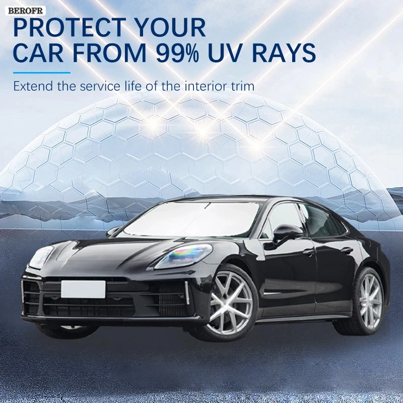 

For Porsche Panamera 4S GTS 970 971 Summer Car Accessories Car Windshield Sun Shade Covers for Front Window Sunscreen UV Parasol