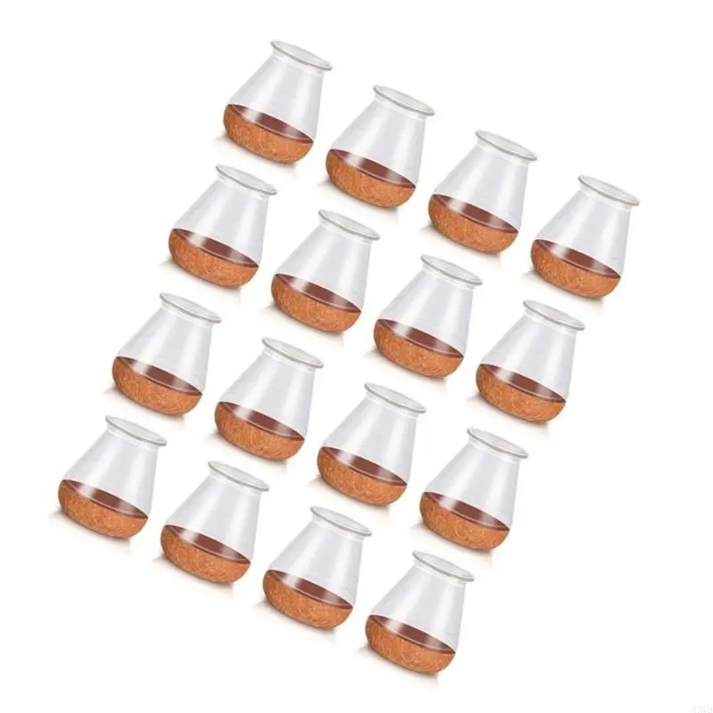 x37b 16pcs سيليكون كرسي حماة أرضية الساق شعرت أغطية أغطية أغطية للأثاث السفلي للخدش وتقليل الضوضاء