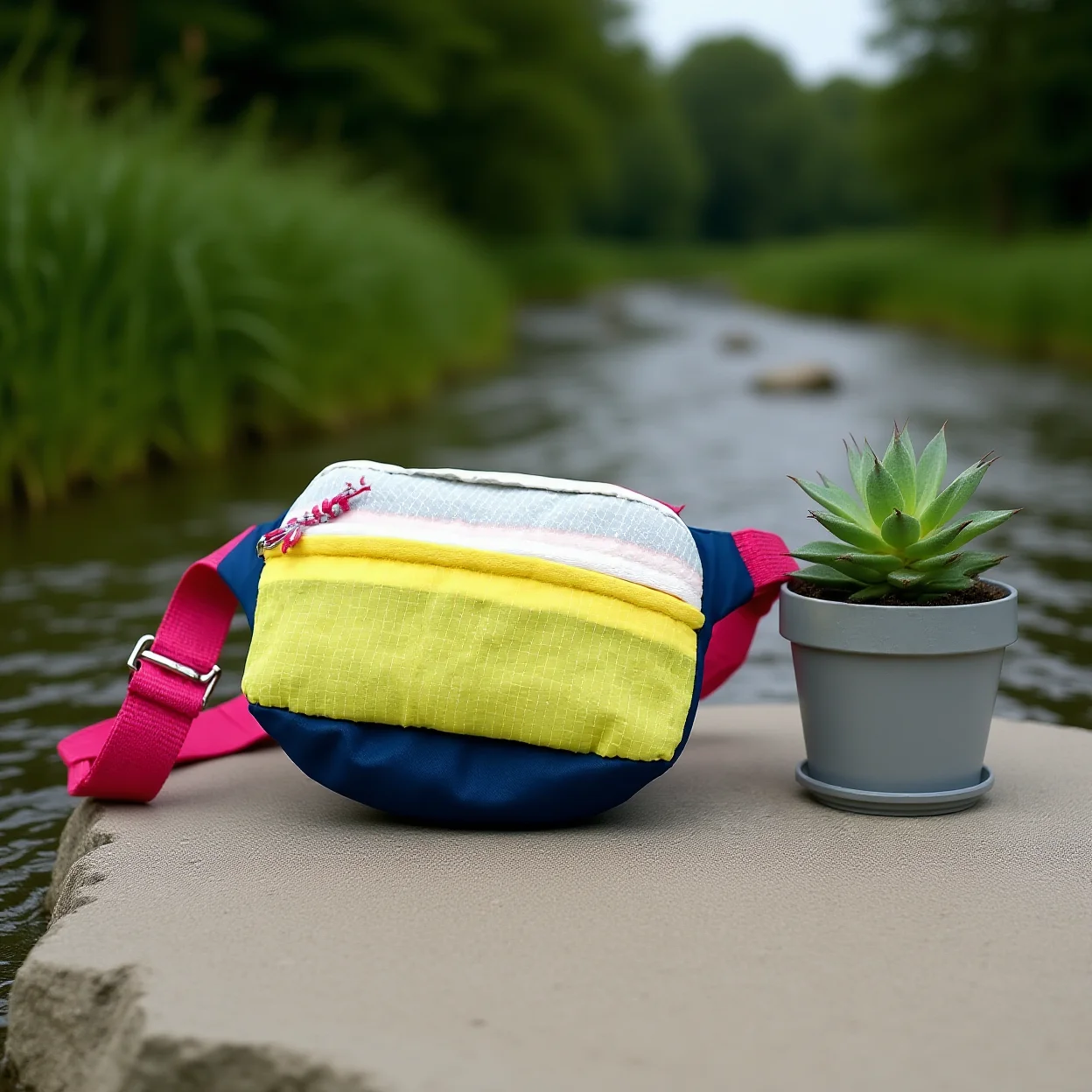 Color Block Waist Pack  Nylon Outdoor Chest Bag Adjustable Sling Bag Adjustable Multi-Carry Waist Bag For Daily Use Short