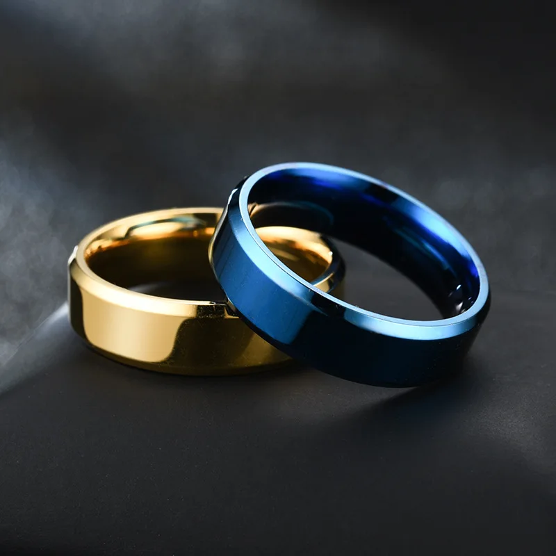 Classic Fashion High Polished Stainless Steel Rings 4mm 6mm 8mm Wide Band for Men And Women Jewelry Gift
