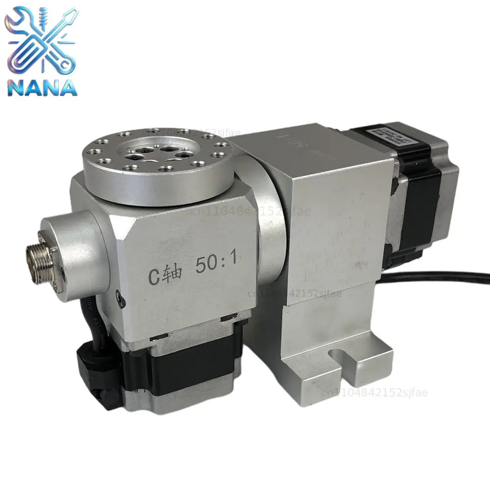 CNC 4th 5th A B Rotary Axis Harmonic Drive Reducer Dividing Head Stepper Motor NEMA 23 Speed Reducing Ratio 50:1 Milling Machine