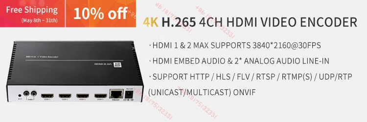 H.264 HD MI CVBS Analog to Ip Streaming Video Encoder