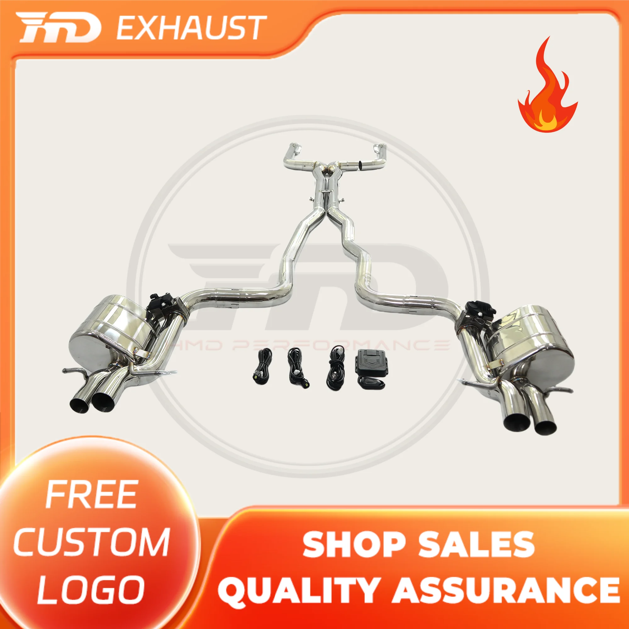 

HMD Hot sale Exhaust System Stainless Steel Performance Catback for Mercedes Benz AMG C63 W205 S205 4.0T 2015+ Muffler