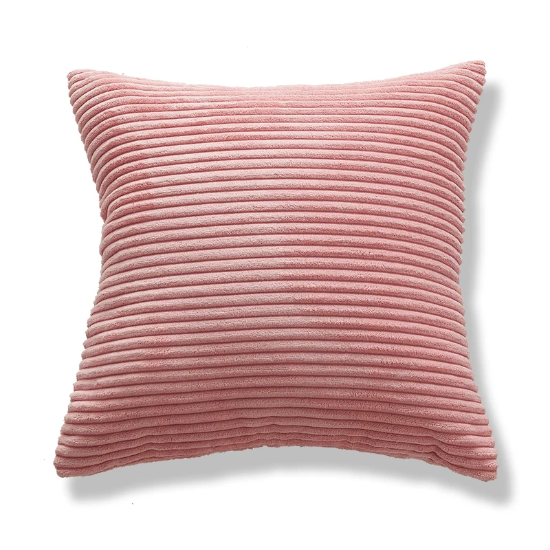 Nordic Cushion Covers Super-Soft Striped Velvet Corduroy Home Decorative Pillow Cover For Sofa 45x45cm Decorative Pillow Case 03