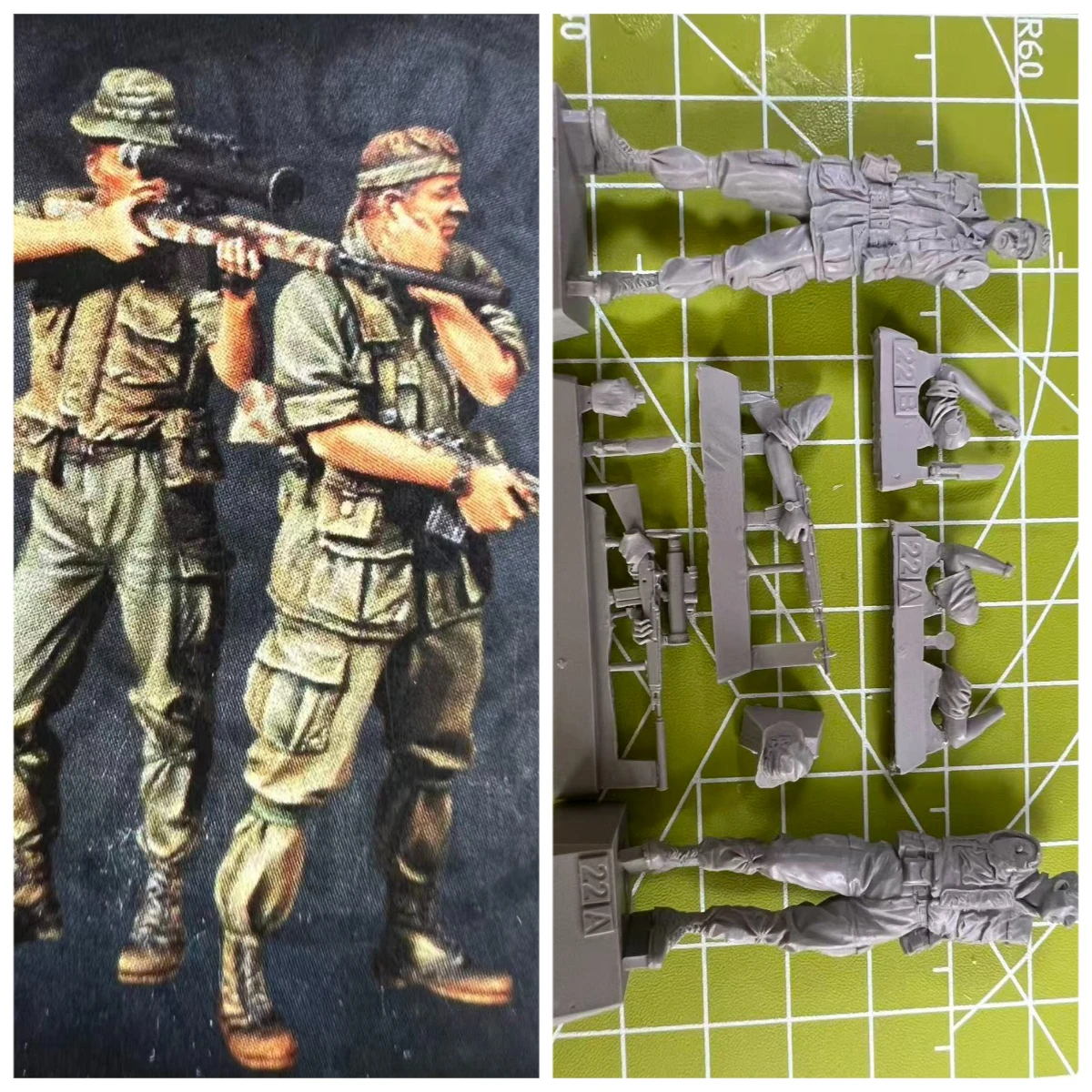 

High Precision 1:35 Cast Resin Model U.S. ARMY SNIPER TEAM VIETNAM Scene Model Toy Unpainted