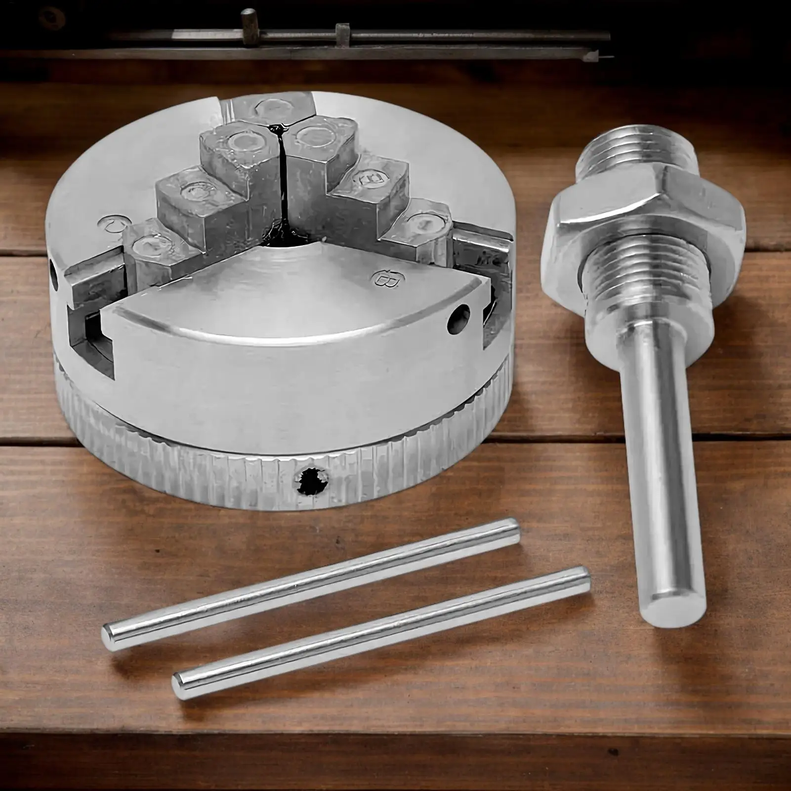 3 Jaw Lathe Chucks 3 Jaw Lathe Chucks for Woodturning Self-Centering Precision Collet Drill Accessories for Industrial Workshop
