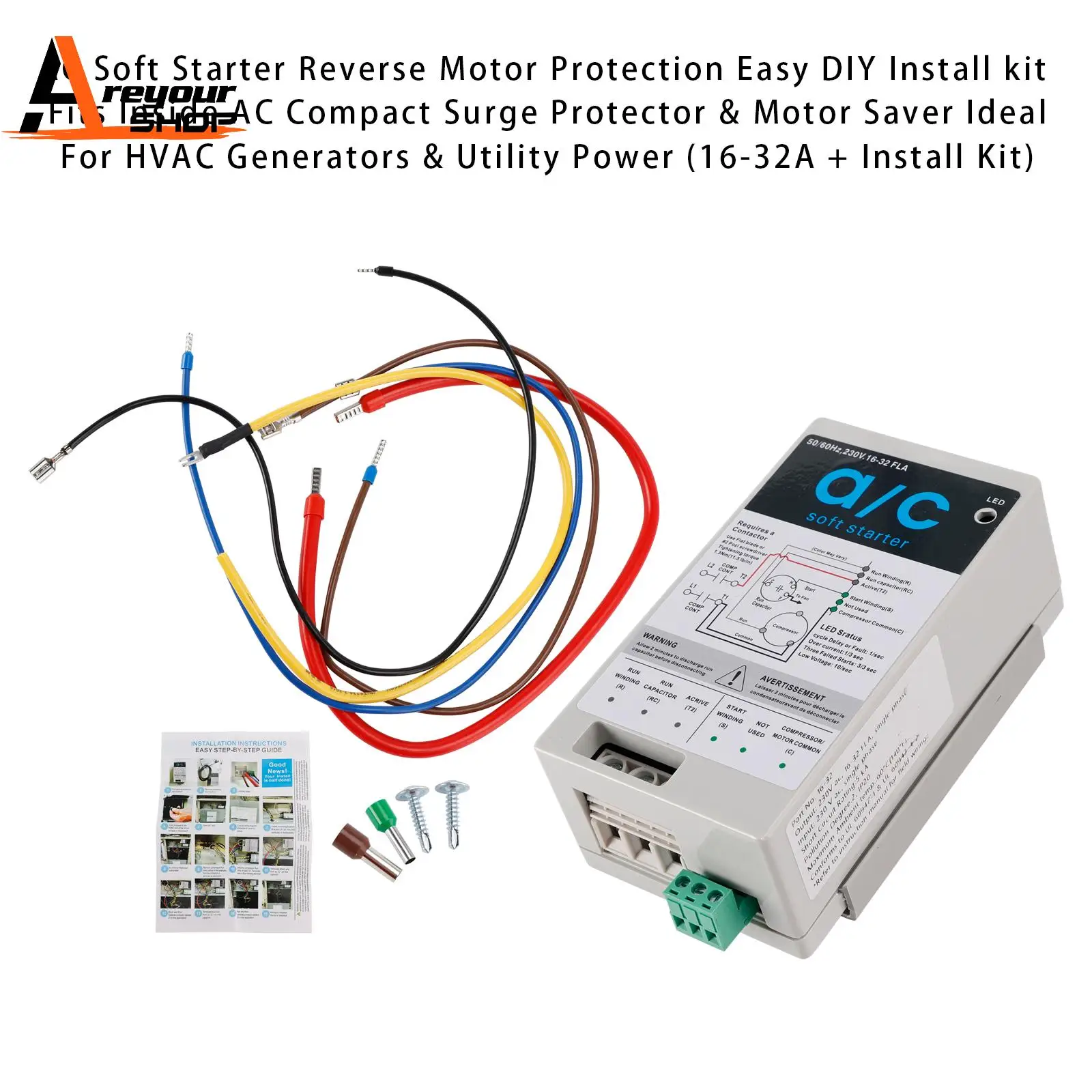 

AC Soft Starter Reverse Motor Protection (16-32A + Install Kit)