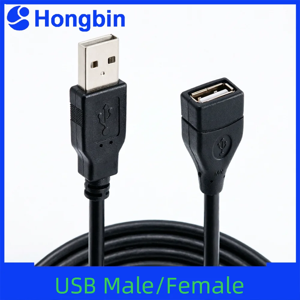 1/2PcsUSB2.0Cable Extension Cable 0.6m/1m/1.5m3m/5mWire Data Transmission Line Superhighspeed Data Extension Cable For Projector