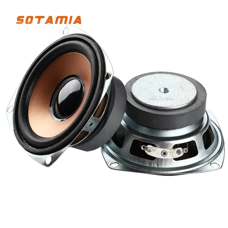 SOTAMIA-مضخم صوت ، مكبر صوت متوسط المدى ، مكبر صوت موسيقى HiFi ، مكبر صوت المسرح المنزلي ، 4 أوم ، 10 واط ، 3 بوصة ، 2