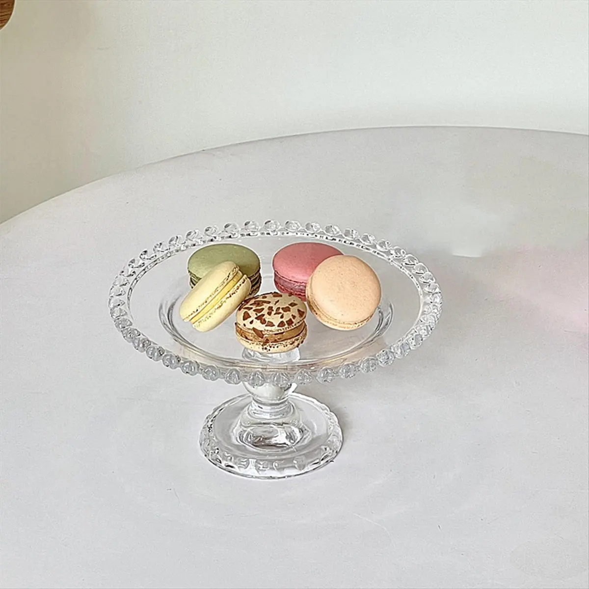 Breakfast Plate Glass Delicate Cake Tableware Home Snacks Fruit Plate Afternoon Tea Treat Plate
