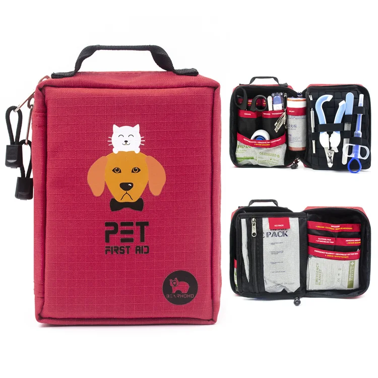 

LpAids Compact 160-Piece Lightweight Pet First Aid Kit for Dogs & Cats-Emergency Supplies for Home Car & Camping Use