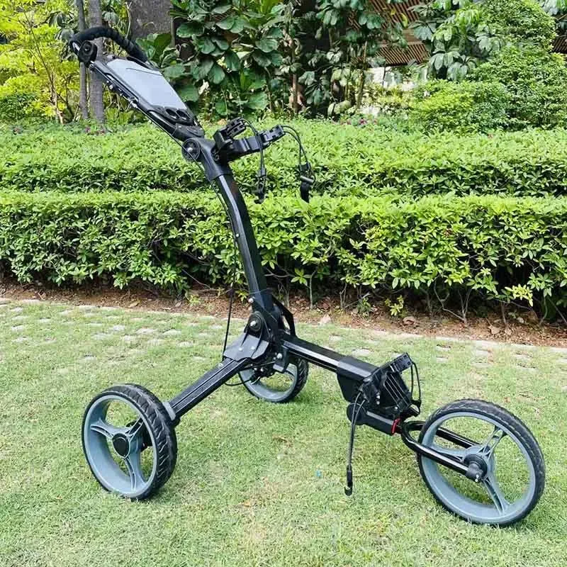 Factory Hot Selling VolfGolf Quick Folding 3 Wheel Golf Push Cart Golf Trolley Foldle Golf Bag Car