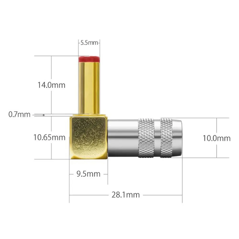 Oyaide DC-2.1G 2.5G 24K pozłacane wtyczka DC łącze typu Jack do dźwięku wykonane w Japonii