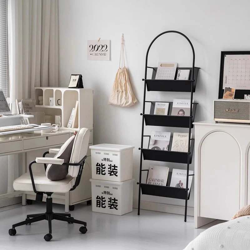 

Corner Metal Display Stand Magazine Collection Cabinet Repisas Shelves Bedroom Storage Corner Nordic Estante Room Decoration