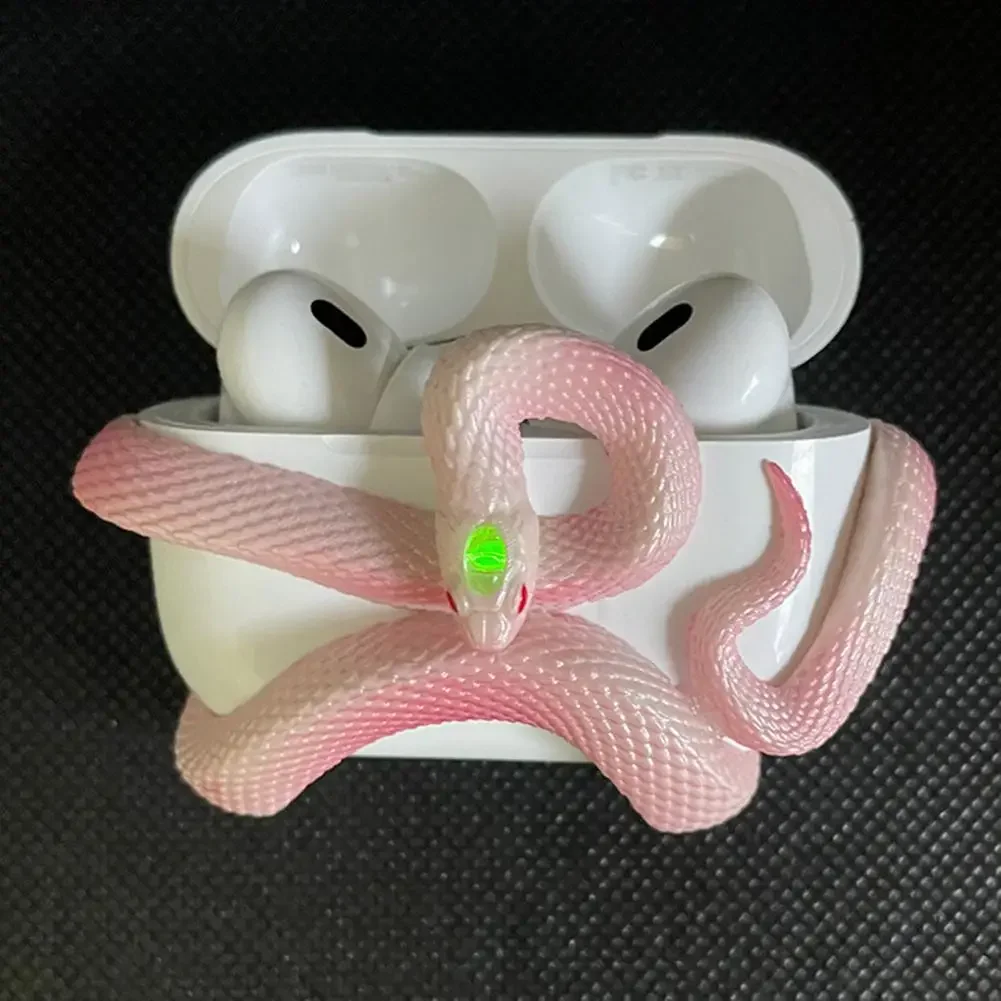 ثعبان سماعة لاسلكية واقية ل Airpods Pro/Pro 2 الإبداعية ثلاثية الأبعاد ثعبان حقيبة سماعة الاذن قطرة سماعات غطاء