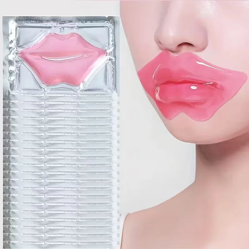 20 Pieces of Collagen Crystal High-Moisturizing Lip Mask, Moisturizes Dry Lips, Smoothes Fine Lines, Makes It Easy to Show Off the Beauty of Applying Lipstick, Deeply Hydrates, Makes Lip Skin More Firm and Youthful, Gives You a Pink and Fresh Look, Prevents Dryness and Cracking, and Allows You to Easily Do Lip Care at Home