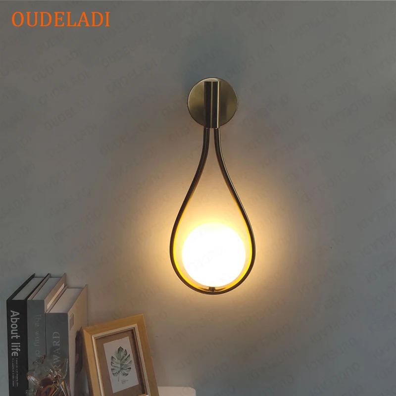 Lâmpadas de parede de bronze de vidro para banheiro, luz espelhada, candeeiro de parede industrial vintage, luminária de cabeceira do quarto, prata