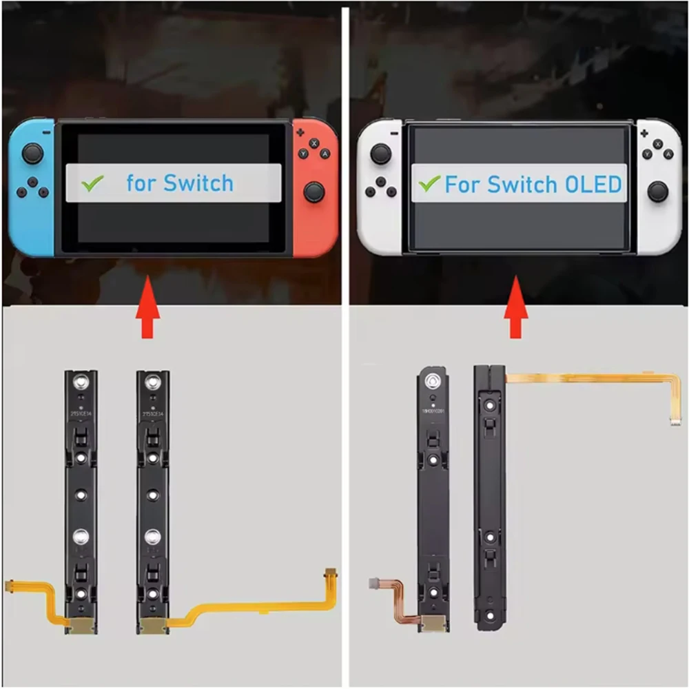 1Set Left+Right Replacement Rail Slider Set Flex Cable for Switch/NS Oled Console For NS Joy-Con Games Accessories