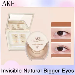 Autocollants de bande de double paupière invisible naturelle, fibre, pâte de levage instantanée, longue durée, grands yeux, outil de beauté, A K F