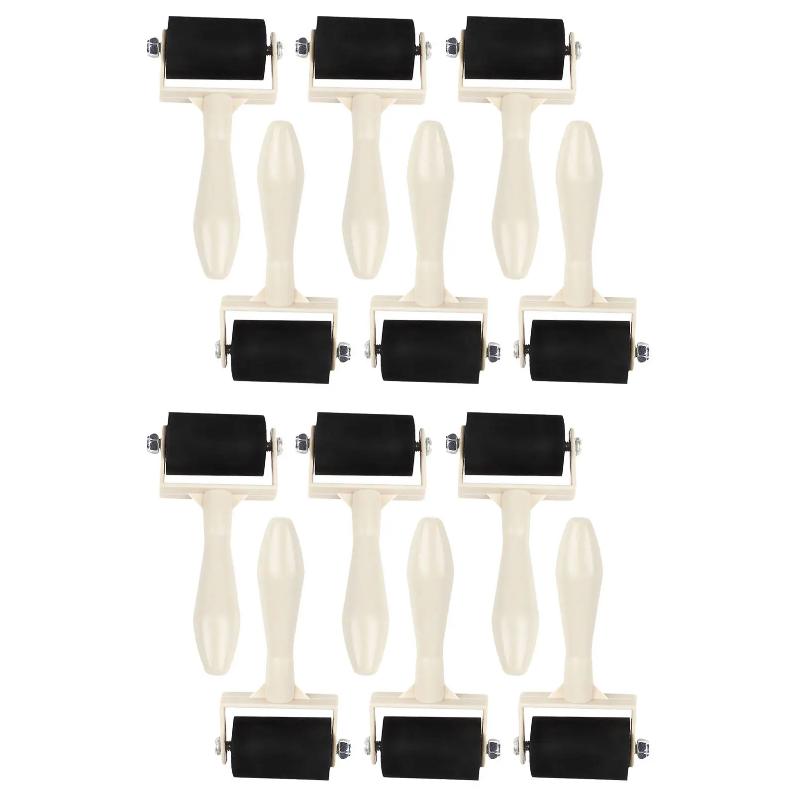 12Pcs Printmaking Roller Tool Rubber Ink Roller for Gluing Block Printing Art Ink Application Printing Supplies