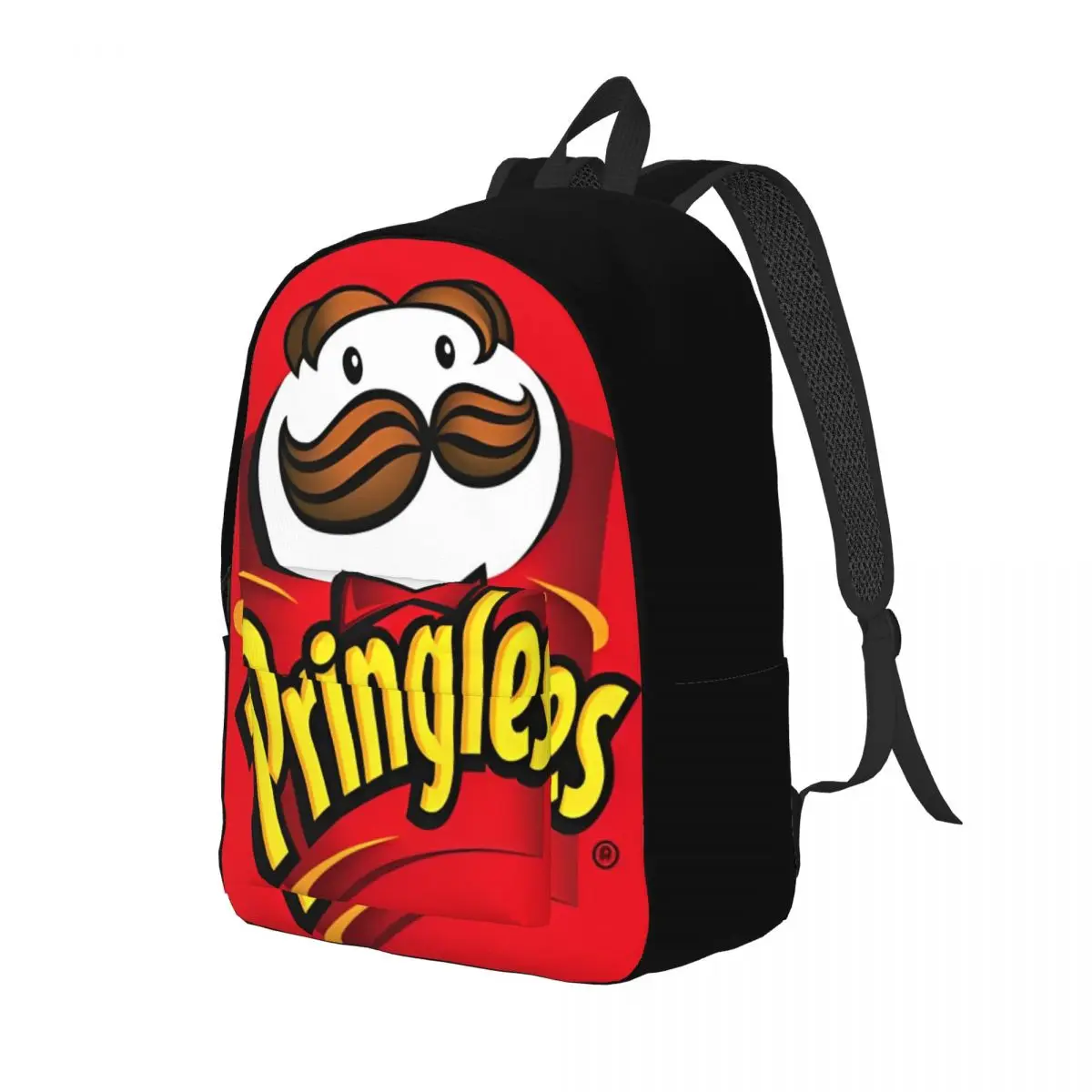 Pringles Chips Backpack for Men Women Cool High School Business Daypack Potato Snack Laptop Shoulder Bag with Pocket