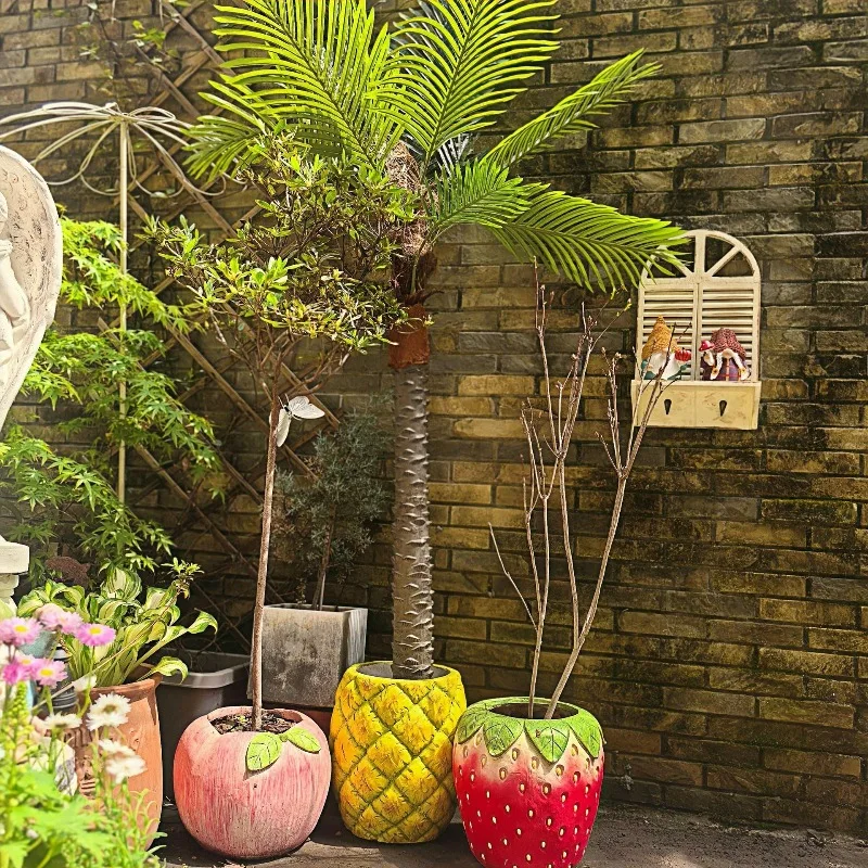 Strawberry apple flower pot fruit flower pot magnesium oxide material fruit series garden garden decoration ornament