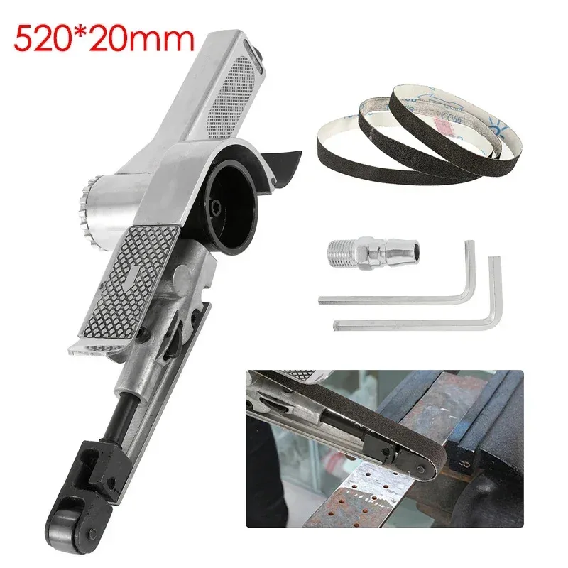 

520x20/330x10mm Mini Pneumatic Belt Sander Machine Air Angle Grinder with Sanding Belt For Air Compressor Sanding Pneumatic Tool
