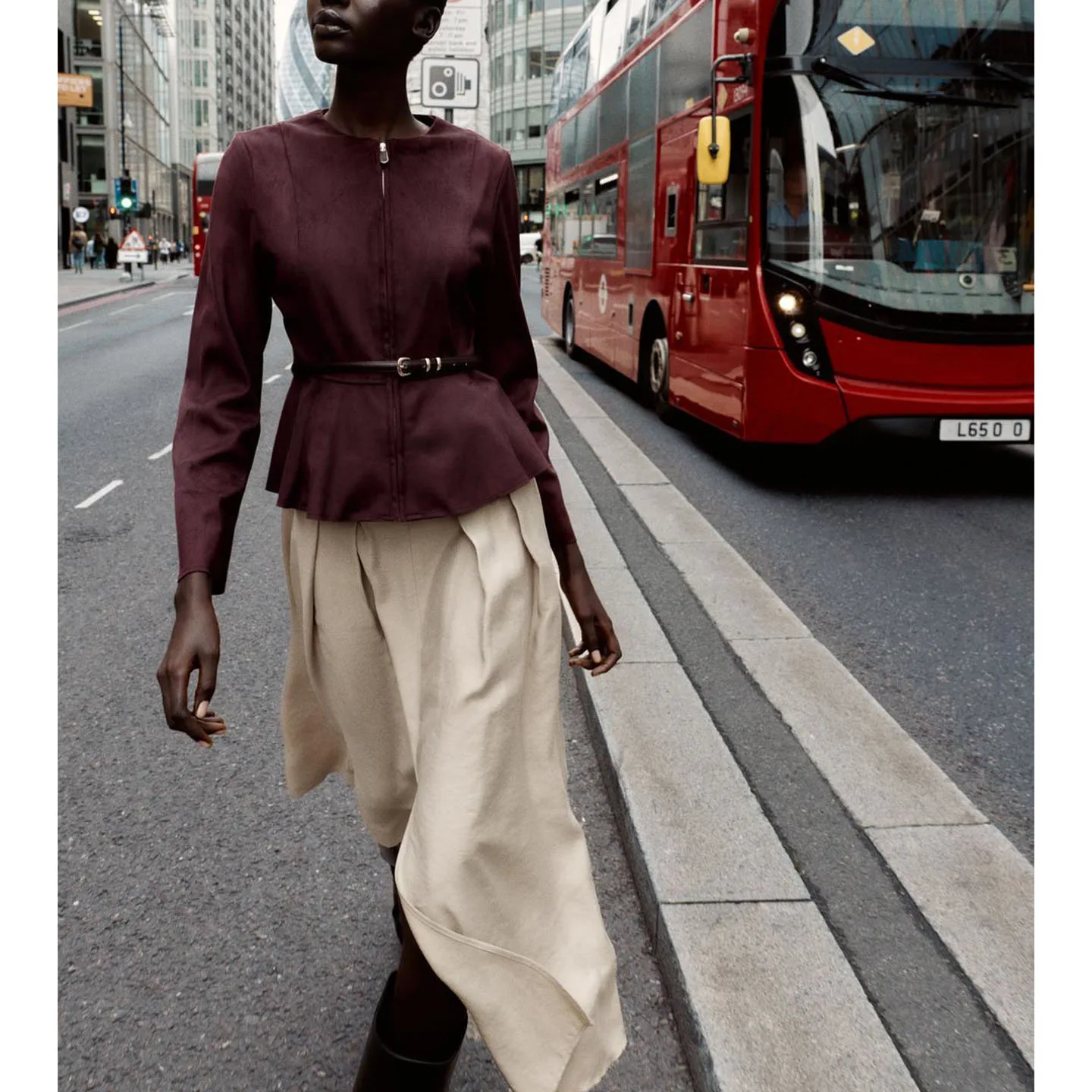 Jaet en simili cuir avec ceinture ort jupe ourlet 30280 fibre de polyester fine régulière 00% fermeture à glissière manteau pour femme