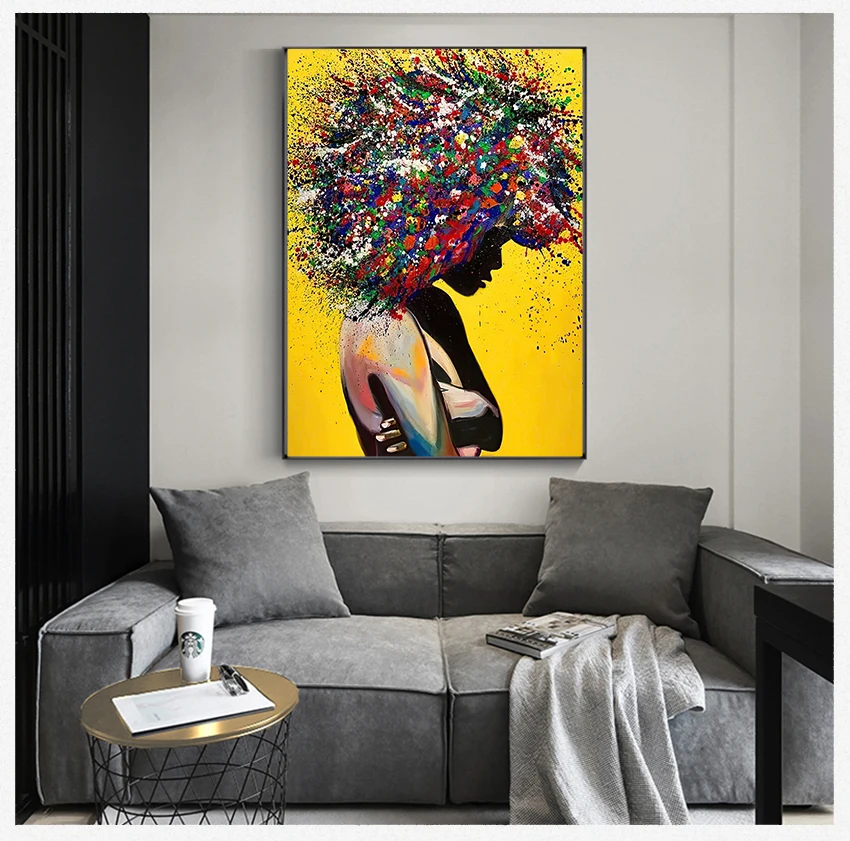 Art s And Prints Street Art Black Girl Wall Pictures Home Decor Abstract African Girl Wall Art Canvas Paintings Graffiti