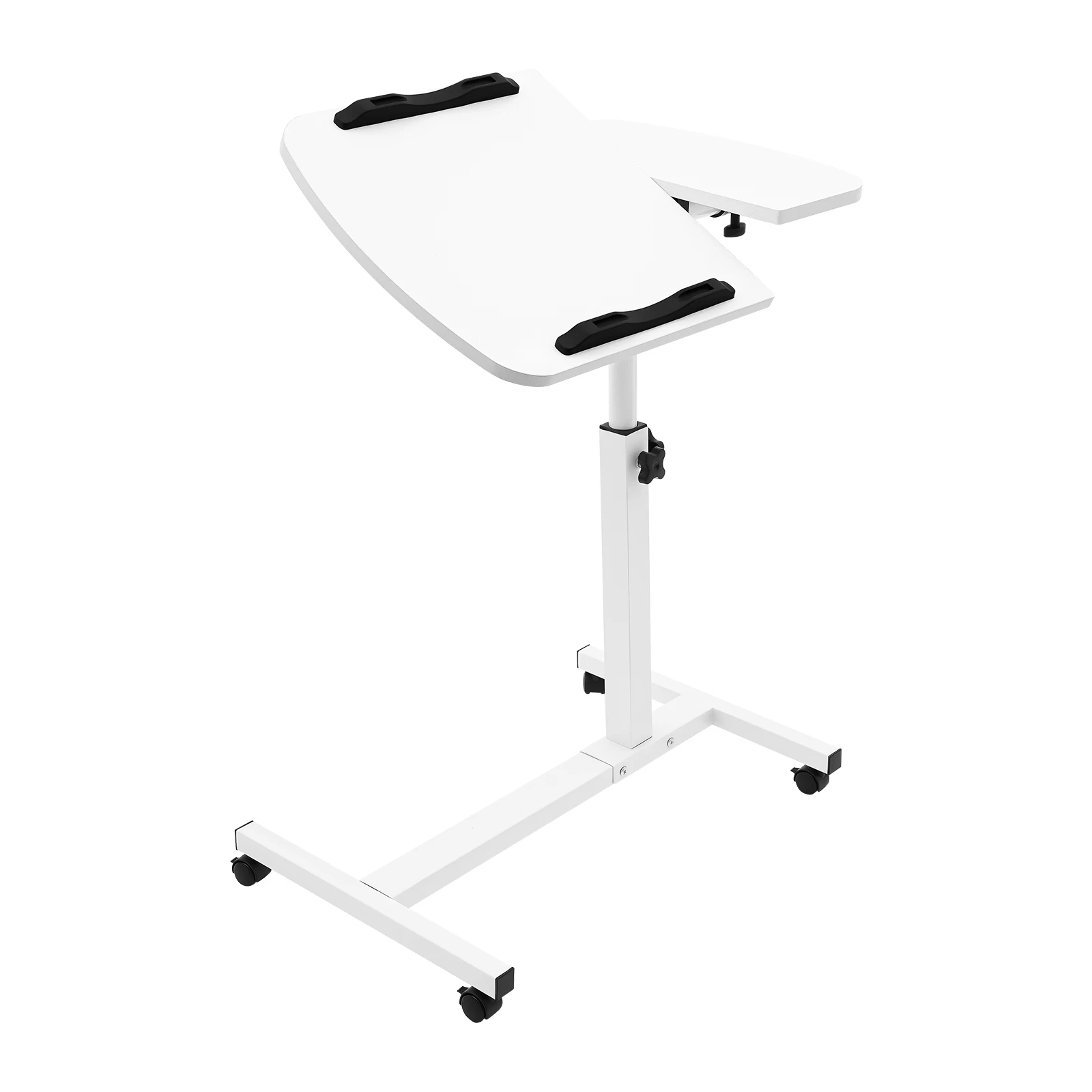 Adjustable Laptop Desk Tiltable 360° Tray Standing Rolling Study Table Tabletop Mobile Desk for Home Office