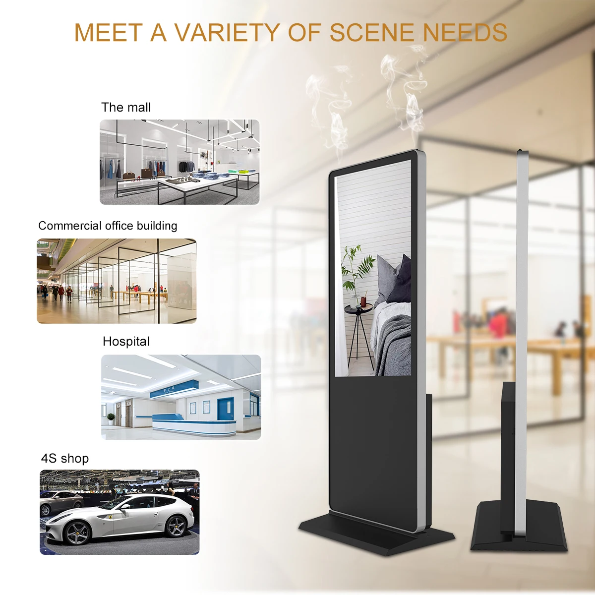 Fragrance Essential Oils Aromatherapy Diffuser LCD Screen Commercial Advertising Perfume Smart Aroma Diffuser