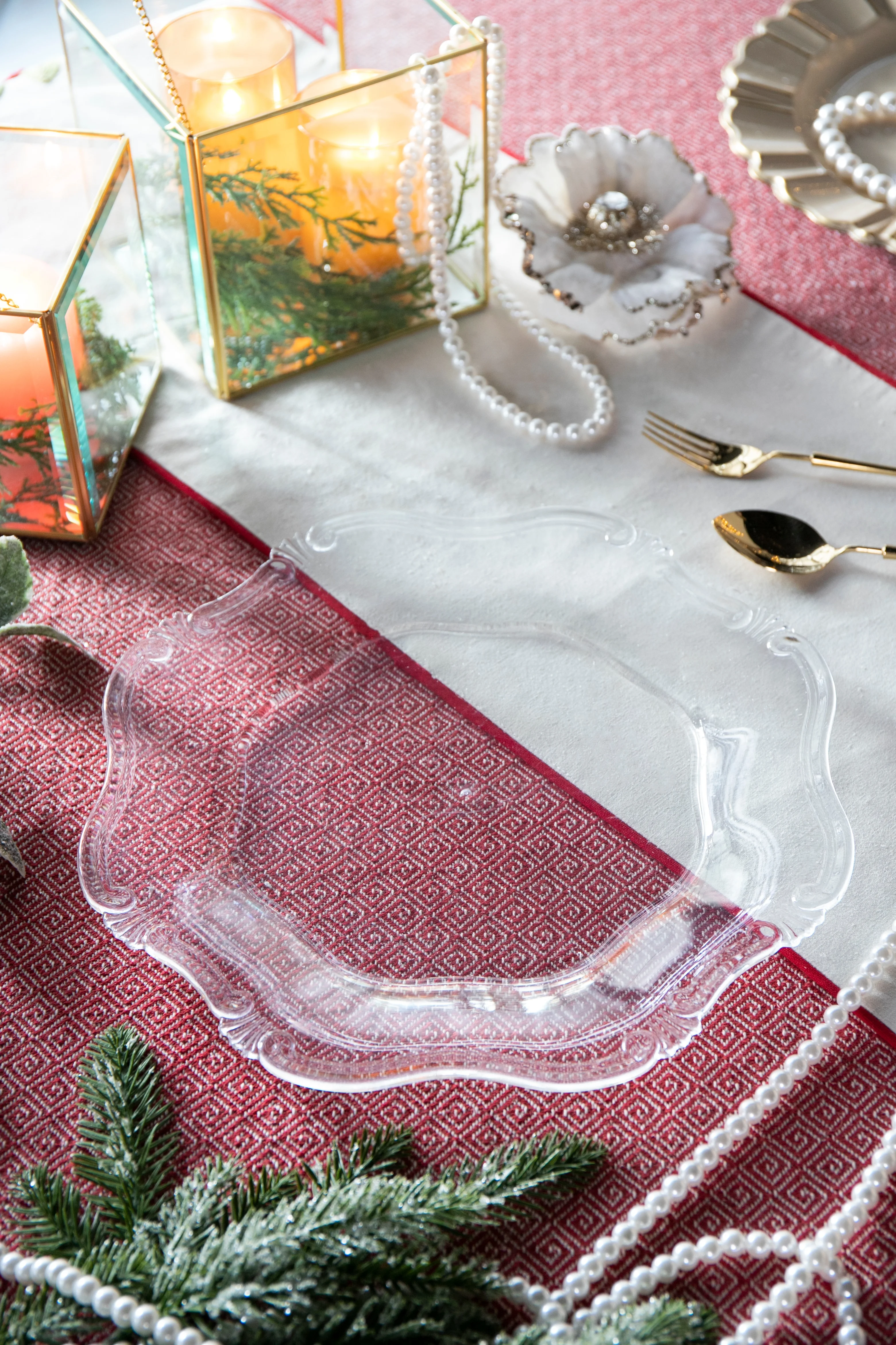 

Набор из 8 пластиковых подстановочных тарелок диаметром 13 дюймов, для мероприятий и свадеб, прочные, для вечеринок, праздников и домашнего декора