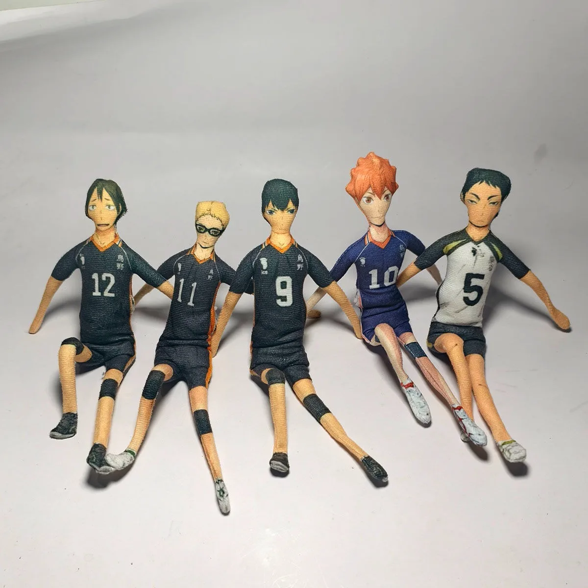Anime Haikyuu!! Muñeco de peluche Cosplay Hinata Shoyo Tobio Kageyama Sugawara Koushi, cuerpo divertido, esqueleto de alambre, muñecos de peluche de acción