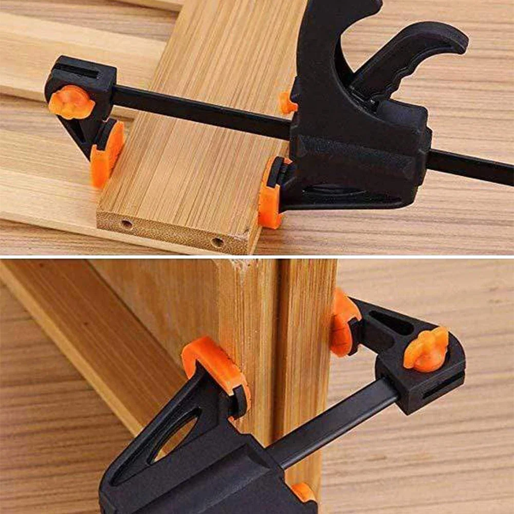 Abrazaderas de carpintería de 4 pulgadas, abrazaderas de fijación de tablero de madera, fuerza de compresión ajustable, abrazadera F, herramientas de carpintería hechas a mano