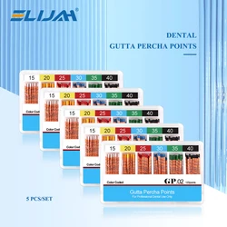 ELlAH 5Pack Dental Rubber Tip with Scale Lines 02/04/06 Taper Endodontics RootCanal Obturating Tips Bars Dentist Consumables