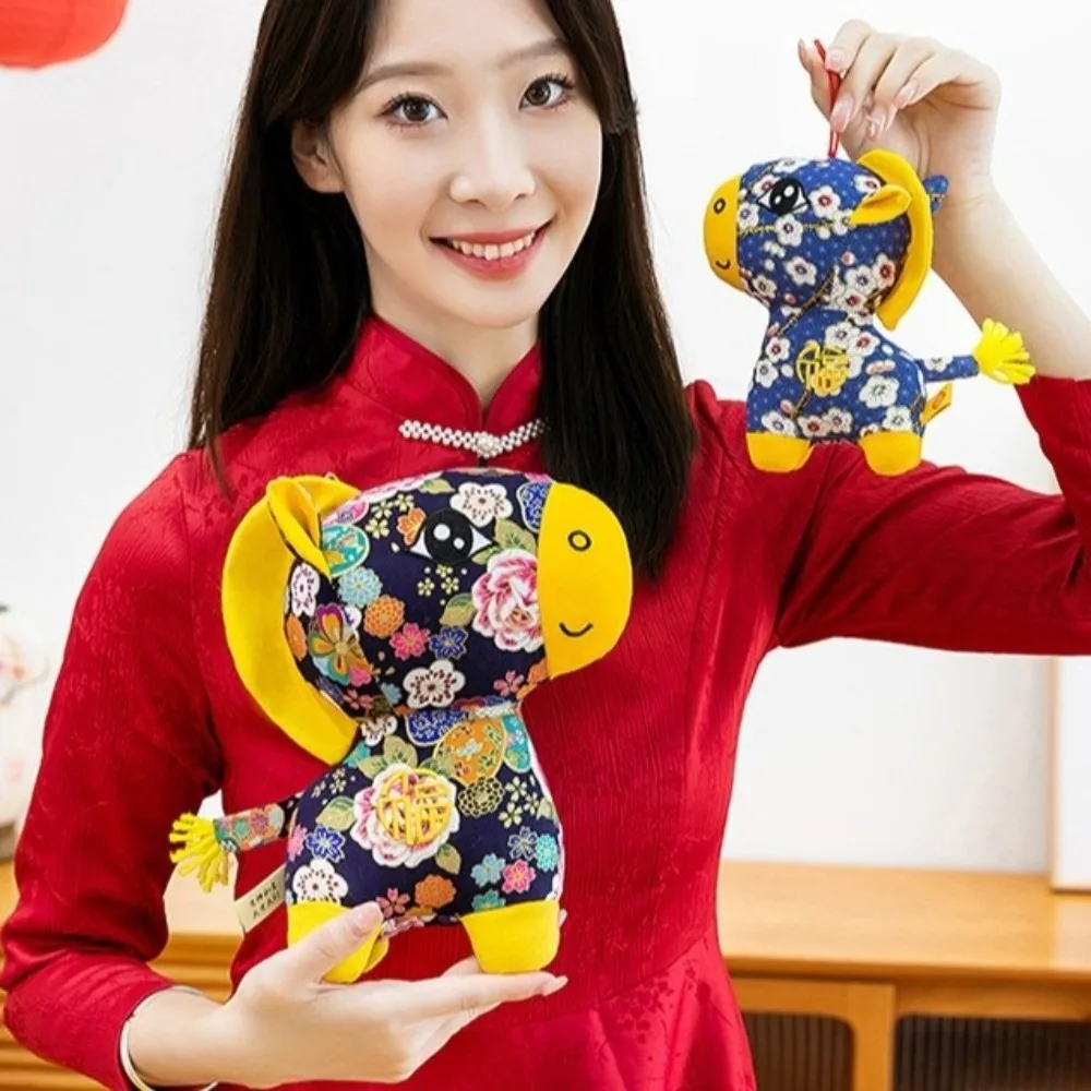 Chinese Style Horse Mascot Stuffed Animal Soft Fluffy Plush Horse Stuffed Animal Toy Collection PP Cotton