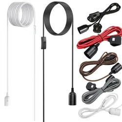 2/3/4m UL Approval Extension Hanging Light Cord with On-Off Switch Suitable E27 Socket for Grow Plant Ceiling Pendant Lights