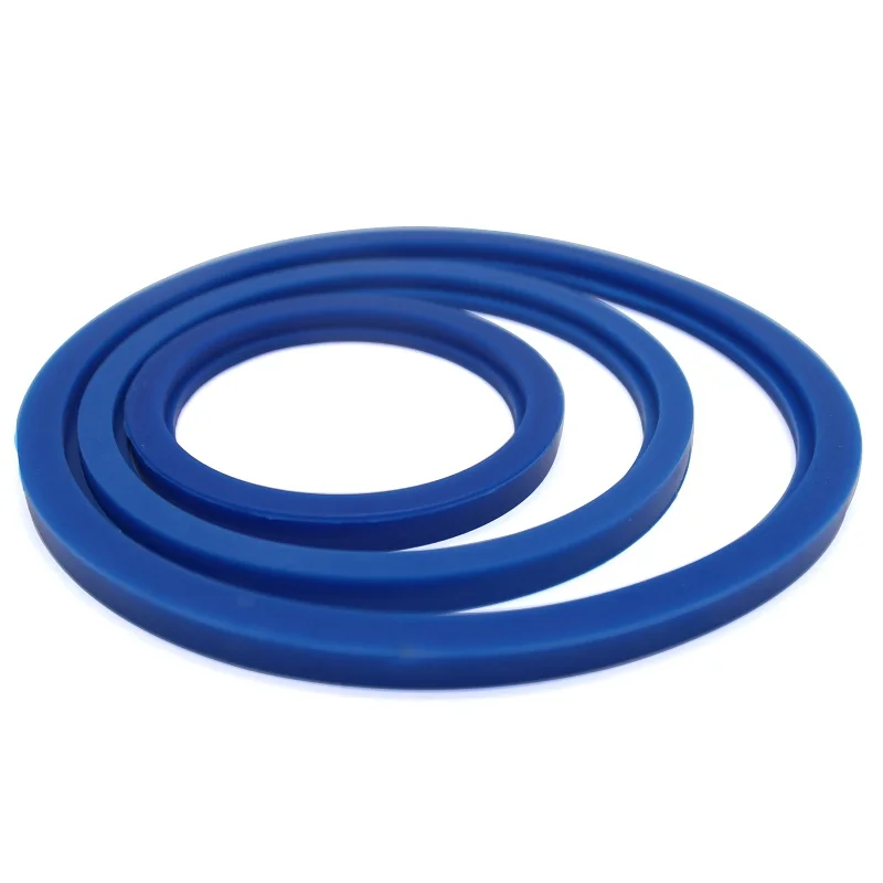 2pcs/5pcs/10pcs Fit 19/25/32/38/45/51/63/76/89/102/108mm O/D Sanitary SMS Socket Union Blue Silicone Flat Gasket Ring Washer